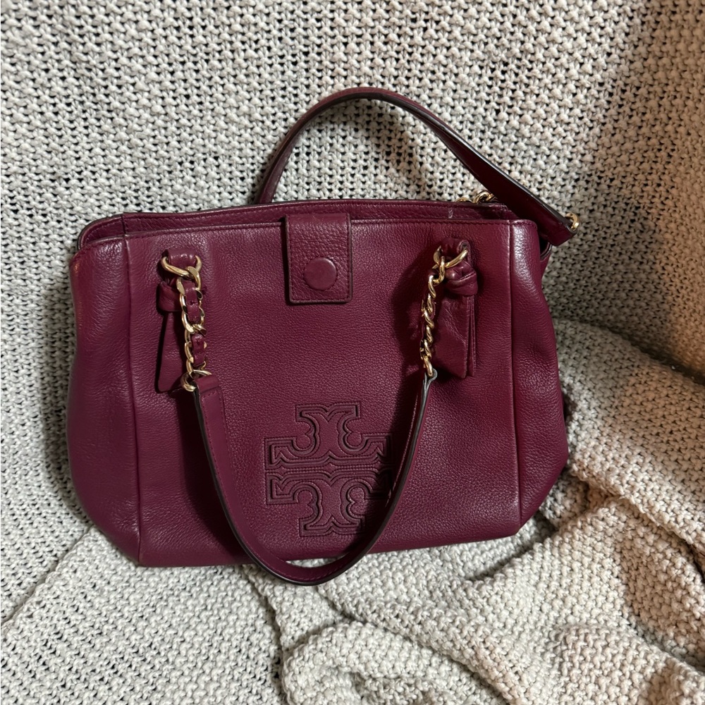 Tory Burch Burgundy Shoulder Bag